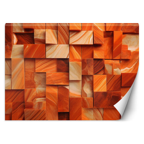 Wallpaper, Orange cube 3D