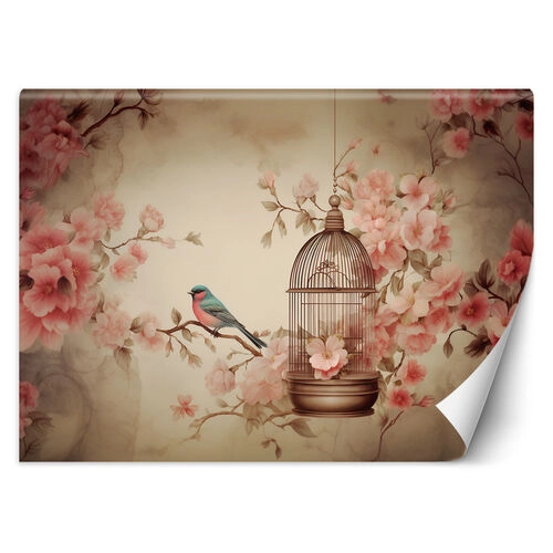 Wallpaper, Bird on a vintage branch