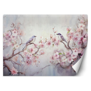 Wallpaper, Shabby Chic birds and flowers