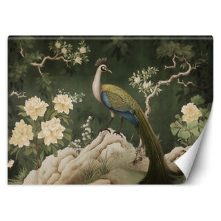 Wallpaper, Oriental green peacock