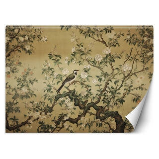 Wallpaper, Bird Abstract Chinoiserie