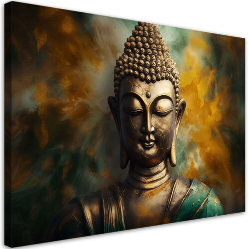 Lærred print, Buddha statue abstrakt