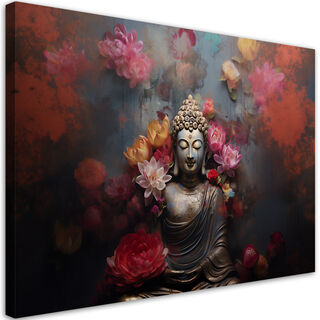 Lærred print, Buddha Zen blomster abstrakt