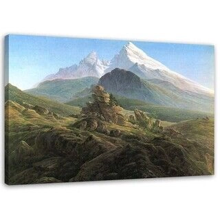 Lærred print, Der Watzmann - C. D. Friedrich reproduktion