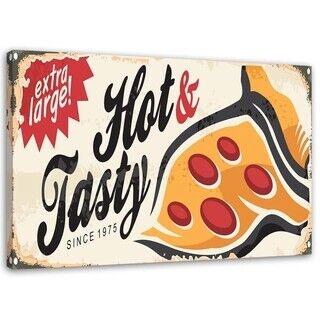 Lærred print, Retro pizza