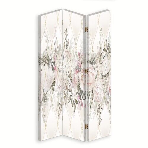 Rumdeler Dobbeltsidet roterbar, Boho blomster natur - (110x170)