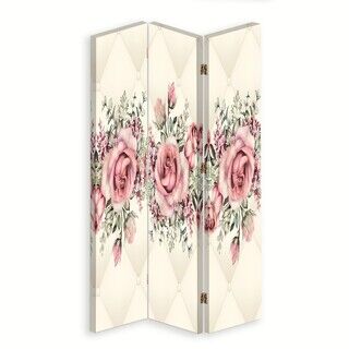 Rumdeler Dobbeltsidet roterbar, Roser Blomster Pink - (110x170)