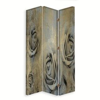 Rumdeler Dobbeltsidet roterbar, Rose blomster guld - (110x170)
