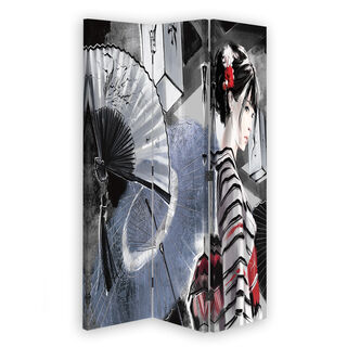 Rumdeler Dobbeltsidet roterbar, Geisha med vifte - (110x170)