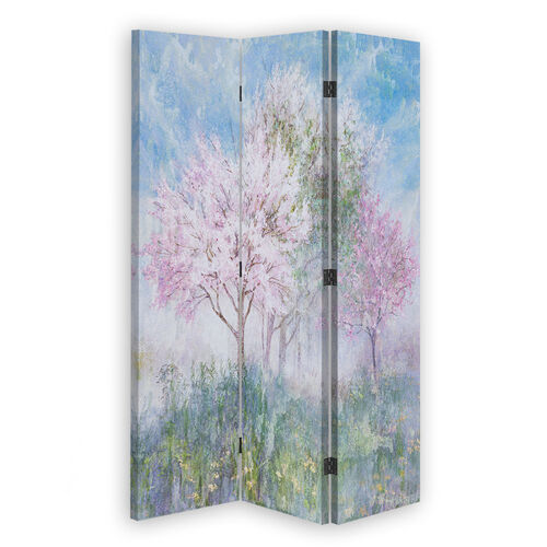 Rumdeler Dobbeltsidet roterbar, Et blomstrende træ på engen - (110x170)