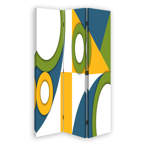 Rumdeler Dobbeltsidet roterbar, Geometriske former for abstraktion - (110x170)