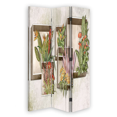 Rumdeler Dobbeltsidet roterbar, Firkantede hylder med blomster - (110x170)