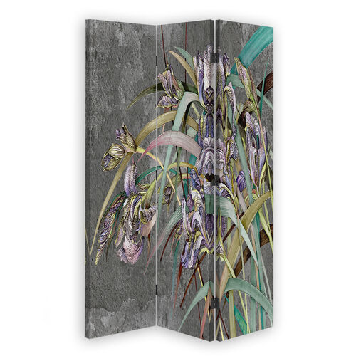 Rumdeler Dobbeltsidet roterbar, Irisblomster i vinden - (110x170)