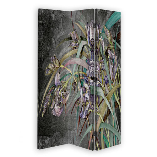 Rumdeler Dobbeltsidet roterbar, Irisblomster i vinden - (110x170)