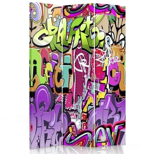Rumdeler Dobbeltsidet roterbar, Graffiti-abstraktion - (110x170)