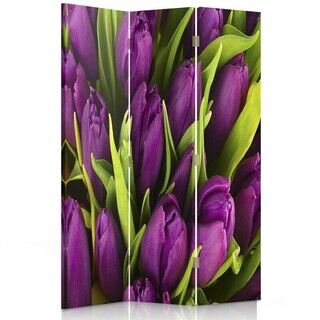 Rumdeler Dobbeltsidet roterbar, Lilla tulipaner - (110x170)
