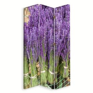 Rumdeler Dobbeltsidet roterbar, Lavendel og violette blomster - (110x170)