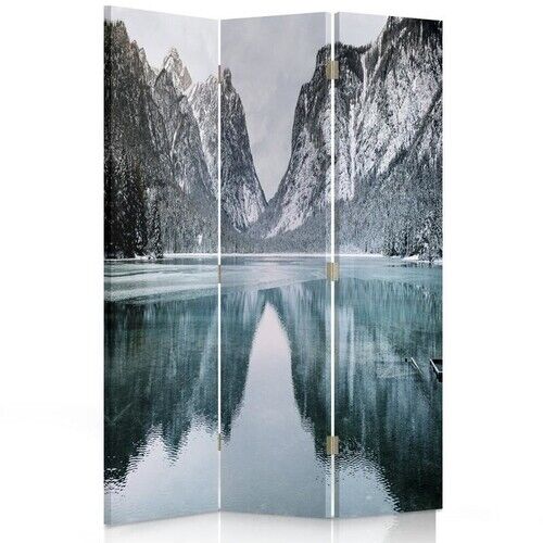 Rumdeler Dobbeltsidet roterbar, Bjerge Landskab TURQUoise - (110x170)
