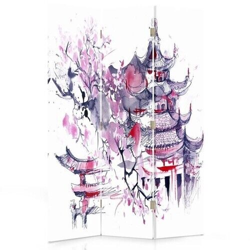 Rumdeler Dobbeltsidet roterbar, Japansk lyserødt landskab - (110x170)