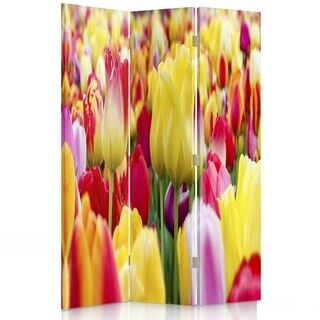 Rumdeler Dobbeltsidet roterbar, Flerfarvede tulipaner - (110x170)
