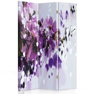 Rumdeler Dobbeltsidet roterbar, Malet blomst i beige - (110x170)