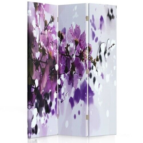 Rumdeler Dobbeltsidet roterbar, Malet blomst i beige - (110x170)