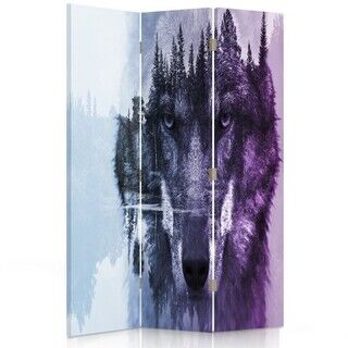 Rumdeler Dobbeltsidet roterbar, Ulv Skov Violet Natur - (110x170)
