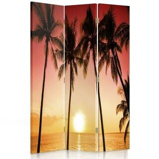 Rumdeler Dobbeltsidet roterbar, Palmer strand sol - (110x170)