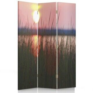 Rumdeler Dobbeltsidet roterbar, Solnedgang ved sø - (110x170)