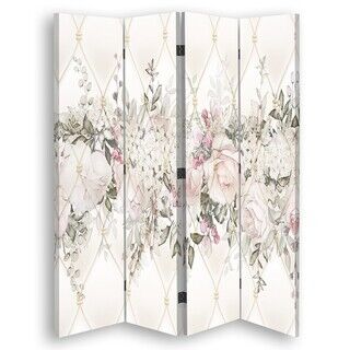 Rumdeler Dobbeltsidet, Boho blomster natur - (145x170)