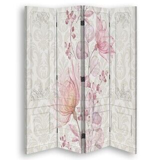 Rumdeler Dobbeltsidet, Blomster Abstraktion - (145x170)