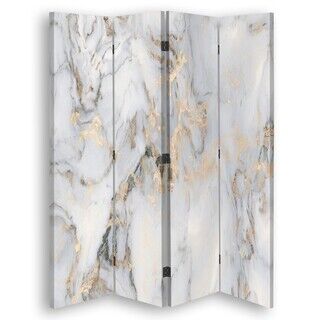 Rumdeler Dobbeltsidet, Guld marmor sten - (145x170)
