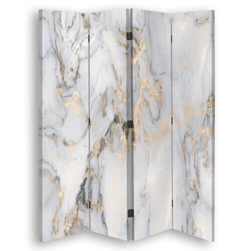 Rumdeler Dobbeltsidet, Guld marmor sten - (145x170)