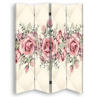 Rumdeler Dobbeltsidet, Roser Blomster Pink - (145x170)