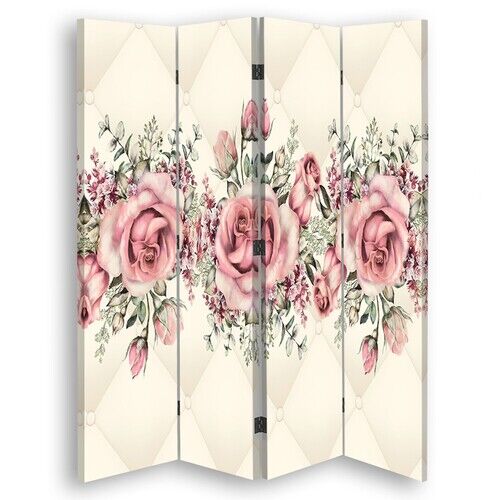 Rumdeler Dobbeltsidet, Roser Blomster Pink - (145x170)