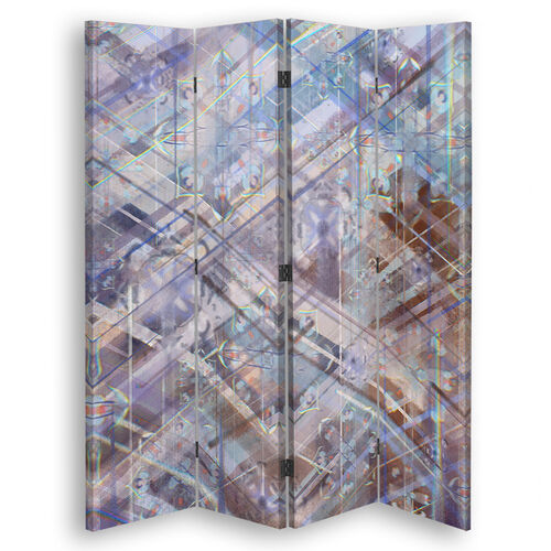 Rumdeler Dobbeltsidet, Abstrakte geometriske former - (145x170)