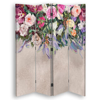 Rumdeler Dobbeltsidet, Tilgroede blomster - (145x170)