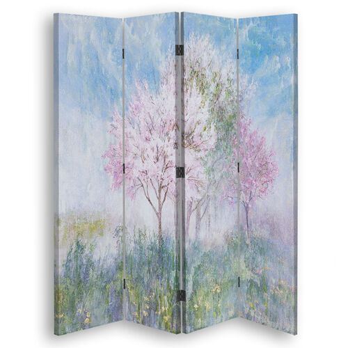 Rumdeler Dobbeltsidet, Et blomstrende træ på engen - (145x170)