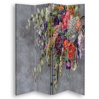 Rumdeler Dobbeltsidet, Buket af blomster - (145x170)