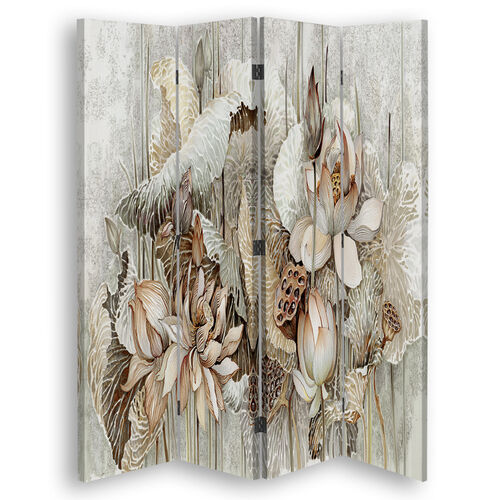 Rumdeler Dobbeltsidet, Sankt Lotus blomster - (145x170)