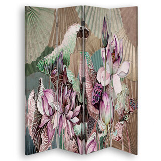 Rumdeler Dobbeltsidet, Hellige lotusblomster og fanter - (145x170)