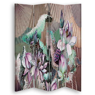 Rumdeler Dobbeltsidet, Hellige lotusblomster og fanter - (145x170)