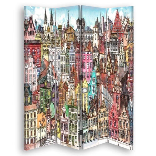 Rumdeler Dobbeltsidet, Lykkelig by - (145x170)