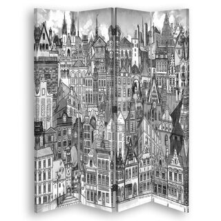 Rumdeler Dobbeltsidet, Happy city - (145x170)