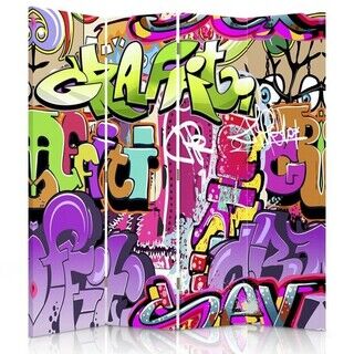 Rumdeler Dobbeltsidet, Graffiti-abstraktion - (145x170)