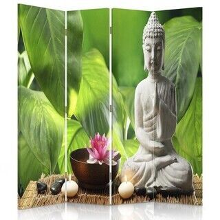 Rumdeler Dobbeltsidet, Buddha-blade Blomster - (145x170)