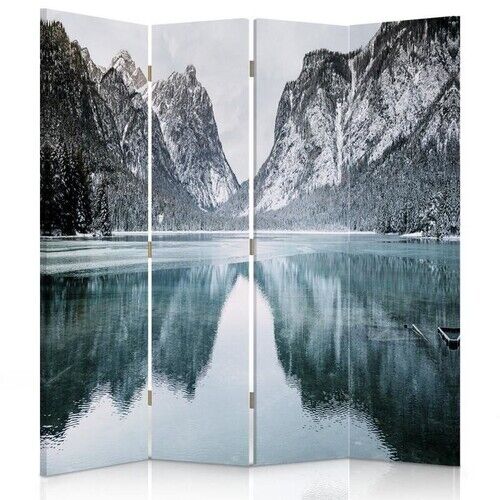 Rumdeler Dobbeltsidet, Bjerge Landskab TURQUoise - (145x170)