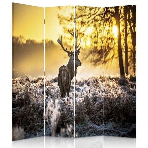 Rumdeler Dobbeltsidet, Hjorte solnedgang natur - (145x170)
