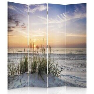Rumdeler Dobbeltsidet, Hav Strand Solnedgang - (145x170)