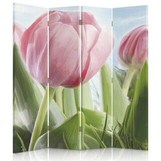 Rumdeler Dobbeltsidet, Blomster Tulipaner Natur - (145x170)